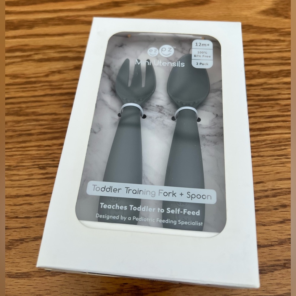 EZPZ Toddler Training Fork and Spoon Set